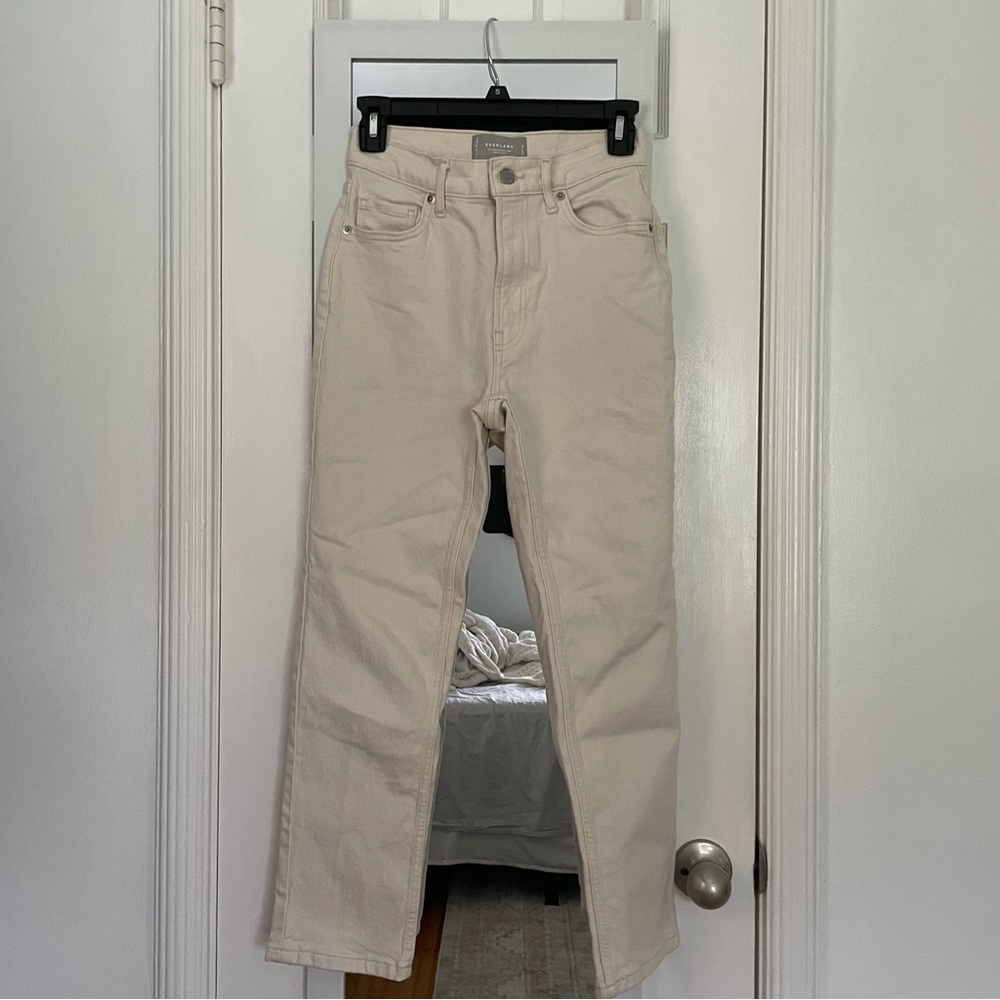 Everlane Ecru Original Cheeky Jeans sz 24 Crop